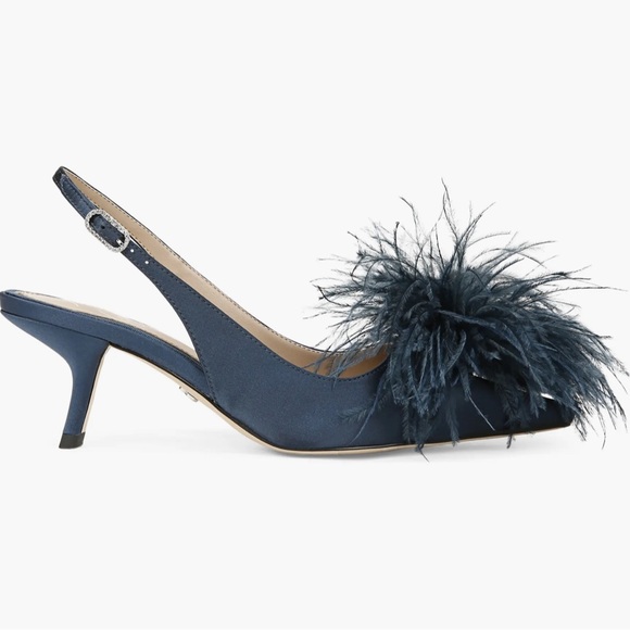 Sam Edelman Bianka Feather Slingback Pump Shoes Size 6.5 - Picture 3 of 6